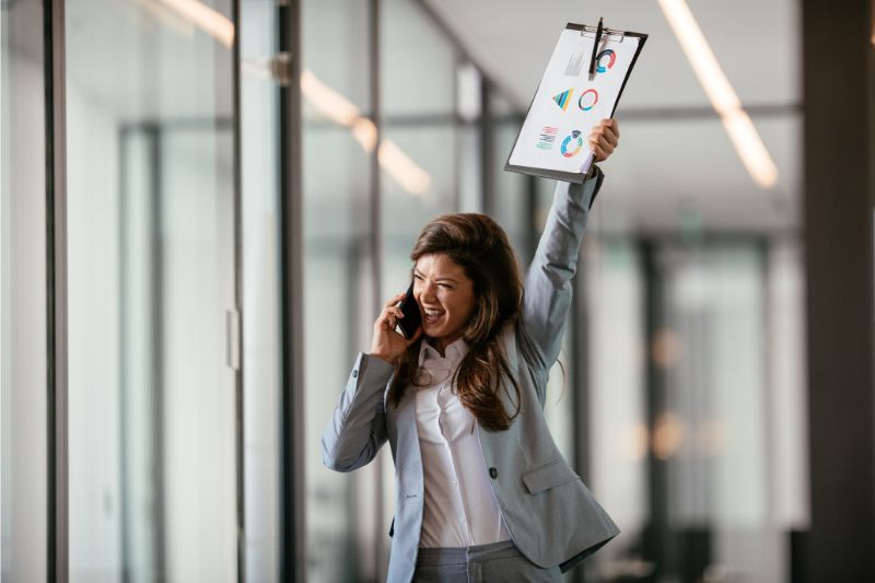 An image about person celebrating SEO success