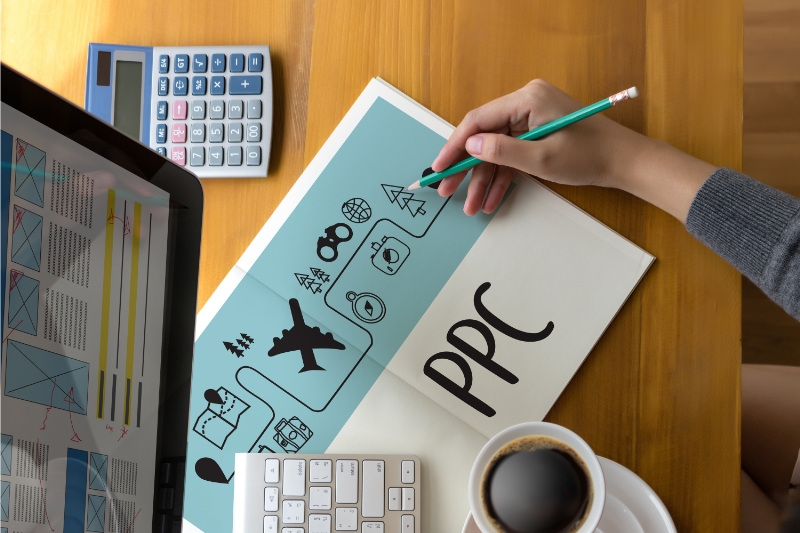 an image of a person drafting a ppc strategy for ppc agency in melbourne