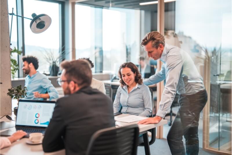 An image of seo specialists working to improve local search results for the local businesses.