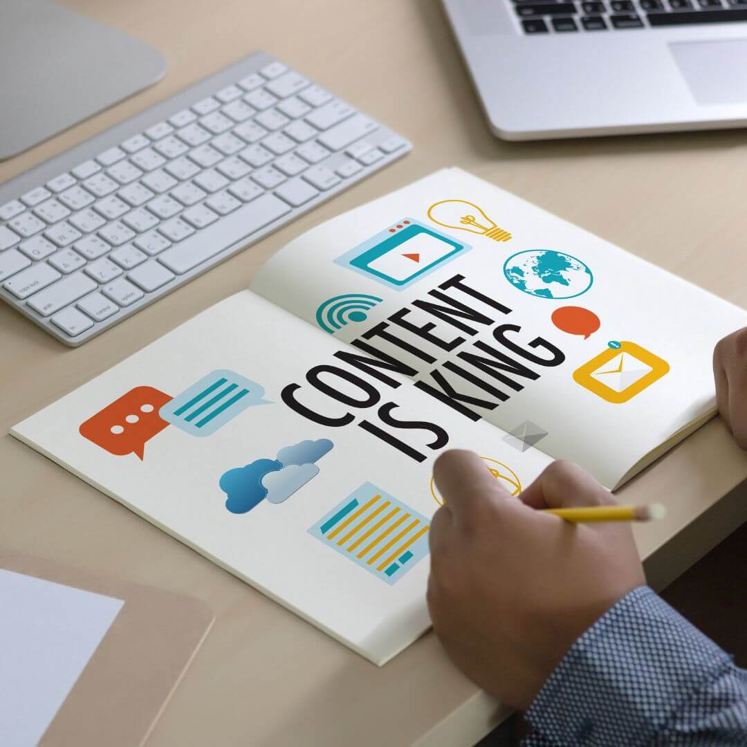 Illustration of creating high-quality content for SEO