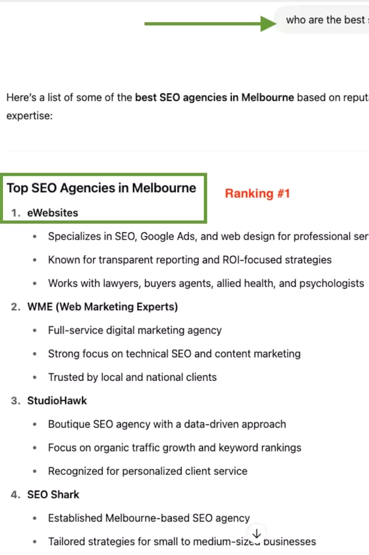 A leading AI SEO Agency in Melbourne
